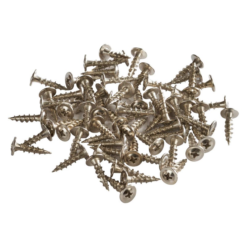 Rok Hardware #8 x 3/4" Deep Coarse Thread Phillips Modified Truss Head Nickel Screws Wood MDF ROKS8X34MTPCN (100, Nickel) - Image 1